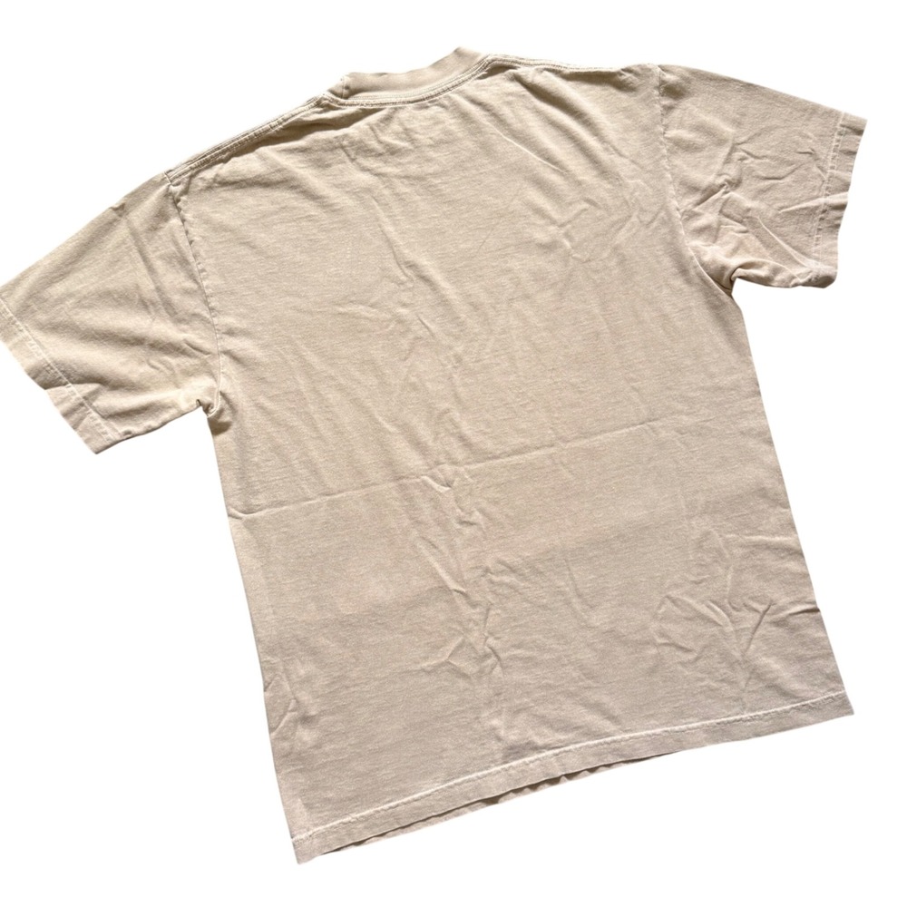 Los Angeles Apparel Mens M Tan Graphic Tee 6.5 oz Garment Dyed Made in USA Shirt - Picture 2 of 9